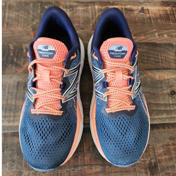 New Balance Running Shoes Women Fresh Foam Evare Trainer Blue Orange Size 7.5 - Picture 2 of 7